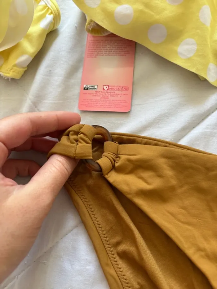 Lot 4 maillots haut bas ensemble bikini Penti ardene jaune rose marron taille M/38 neuf - photo numéro 7