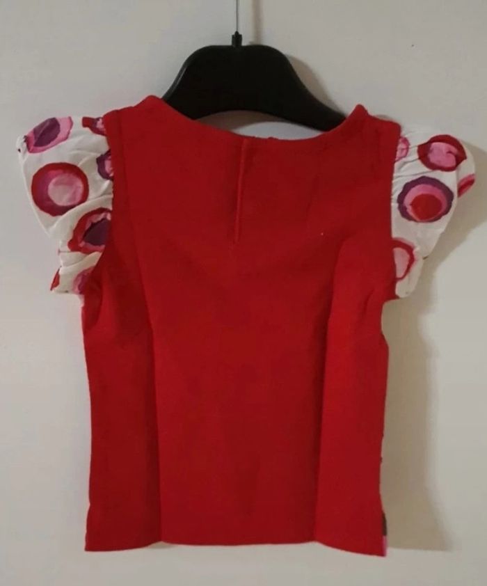 Tee-shirt manches courtes bouffantes imprimé fleural neuf 2 ans catimini - photo numéro 2