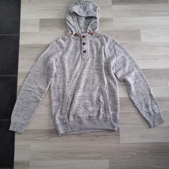 Sweat à capuche homme gris H & M taille M