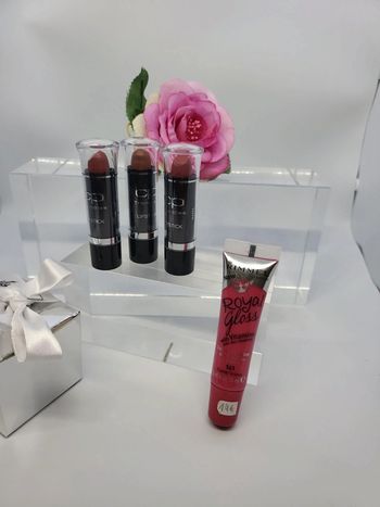 Lot 3 rouges à lèvres et un gloss