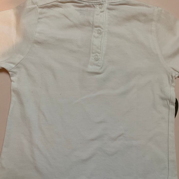 Teeshirt manches longues basique blanc 18mois - photo numéro 3