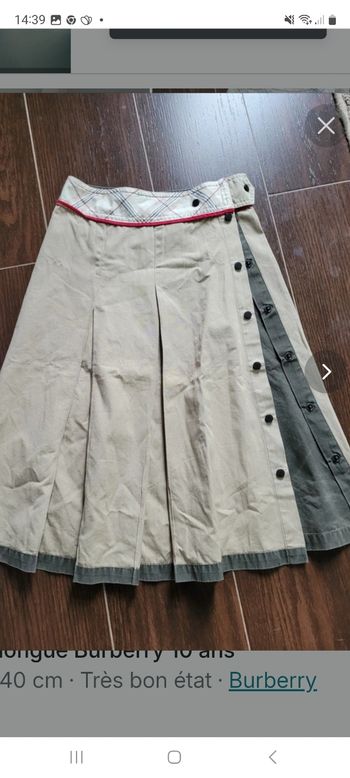 Jupe Burberry 10 ans 