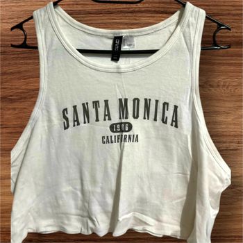 Crop top blanc, Santa Monica, H&M - 40/L