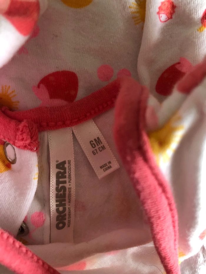 Ensemble barboteuse/robe, taille 6 mois, orchestra - photo numéro 3