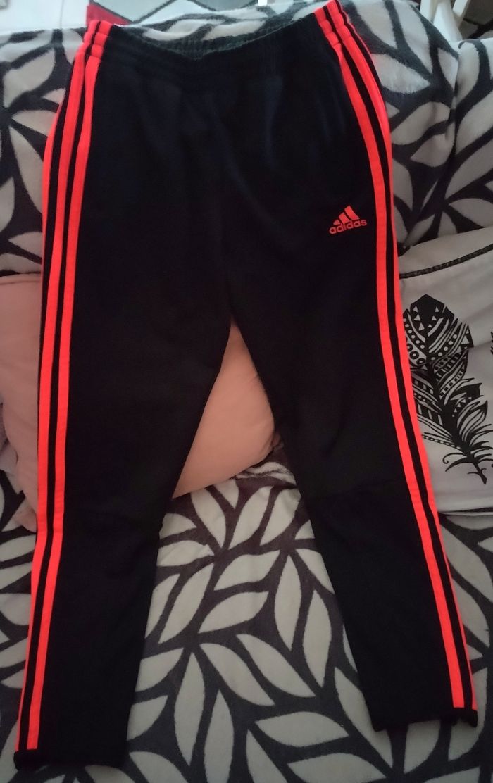 Jooging noir et orange "Adidas" 9/10 ans mixte neuf - photo numéro 2