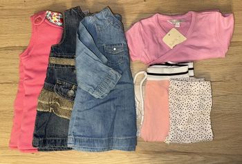 Lot de 6 vêtements bébés filles multimarques