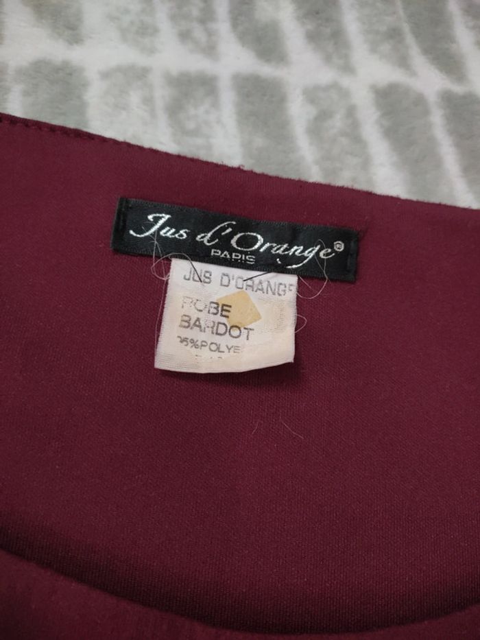 Robe style rétro vintage bordeaux jus d'orange taille 38 - photo numéro 3