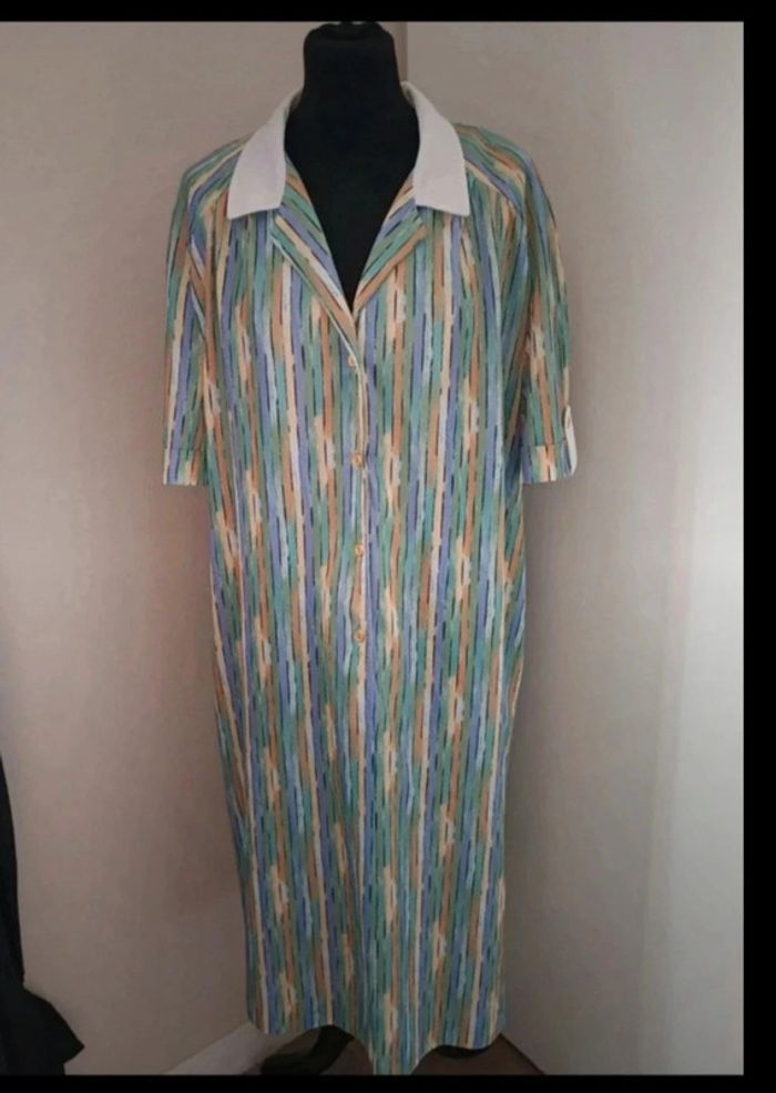 Robe chemise vintage Damart 54