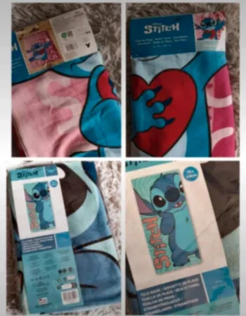 2 Magnifique serviette stitch neuf étiquetter 💐