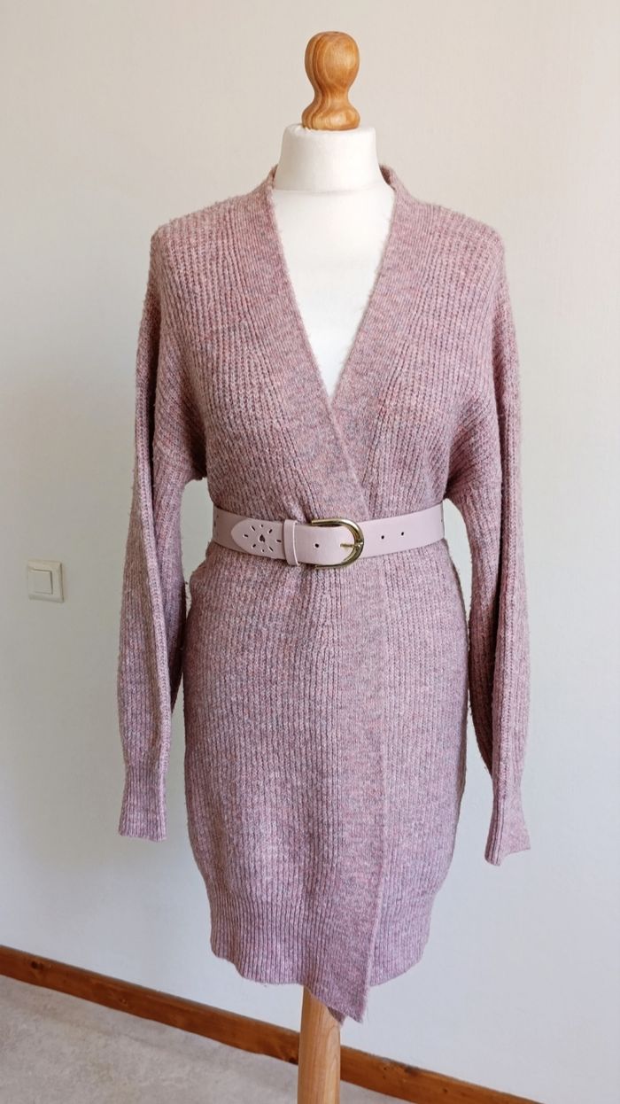Gilet long femme rose Kiabi taille S - photo numéro 4