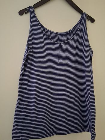 Débardeur bleu marine et blanc " t- M"