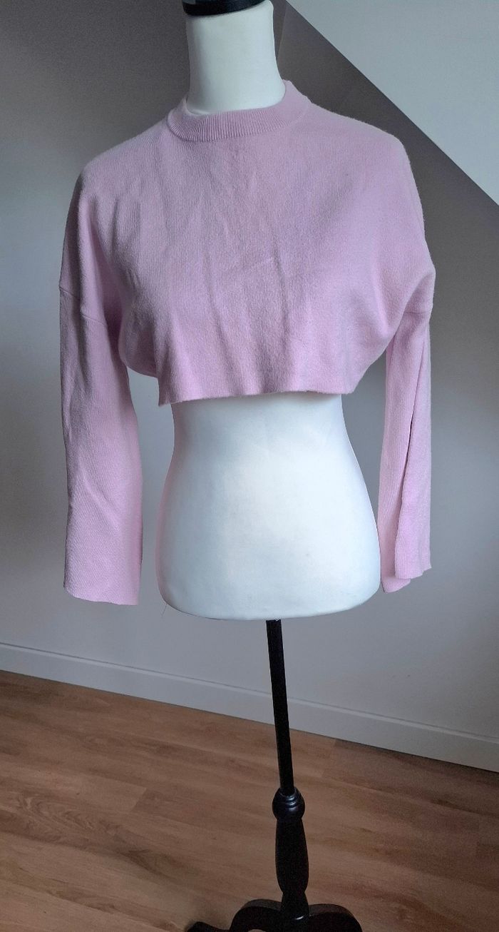 Pull court rose T.36 Zara - photo numéro 2