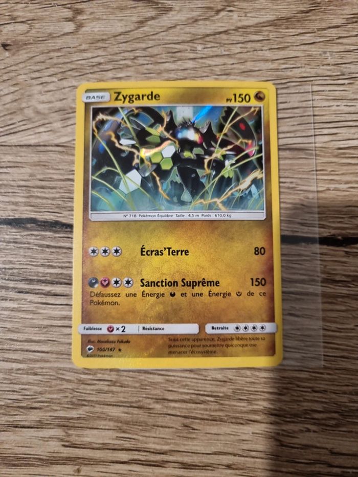 Carte pokémon zygarde holo 100/147 année 2017 - photo numéro 3