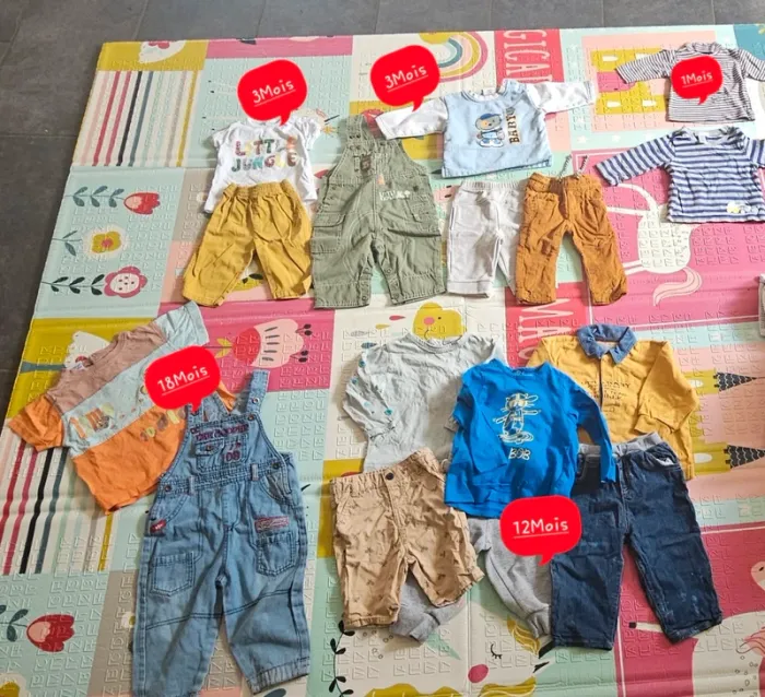 Gros Lot vêtements  (+ De 50 Articles) Bébé Garçon/Mixte + De 50 Articles - photo numéro 9
