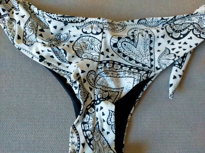Bas de maillot à nouer – Goldenpoint – Taille 36 – Imprimé noir & blanc - photo numéro 4