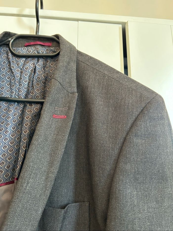 Blazer gris en Laine Extra Slim Fit Homme Devred Taille L - photo numéro 4