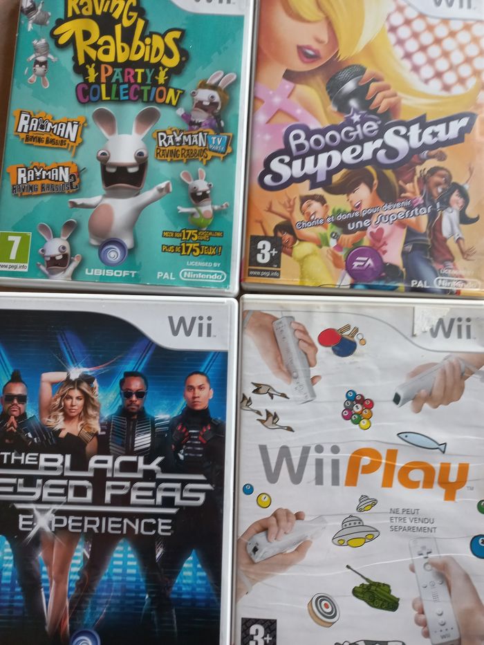 Lot 5 jeux Nintendo wii lapins crétins just dance boogie Black Eyed peas - photo numéro 2