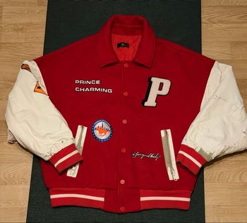 Veste Jacket Bombers Homme Few À Good Kids Blanc Rouge  Taille M