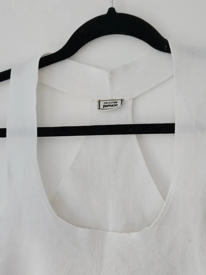 Crop top stretch blanc Pimkie taille 38 / M - photo numéro 4
