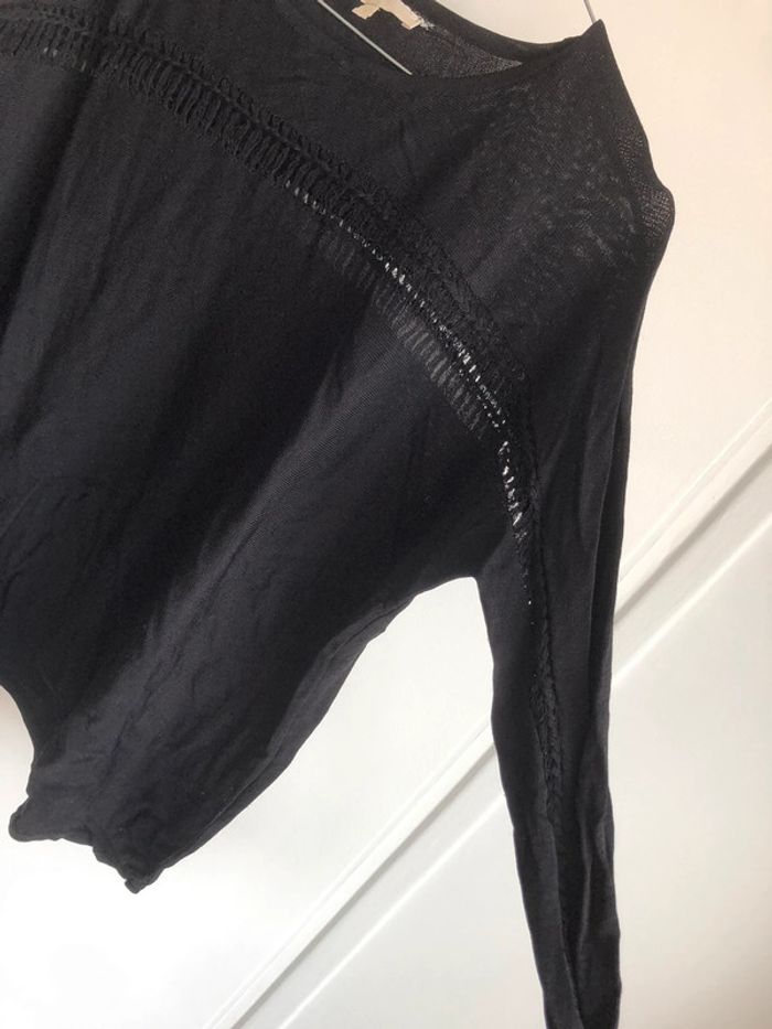 Haut manche longues noir maje - photo numéro 3