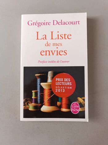 La liste de mes envies Grégoire delacourt