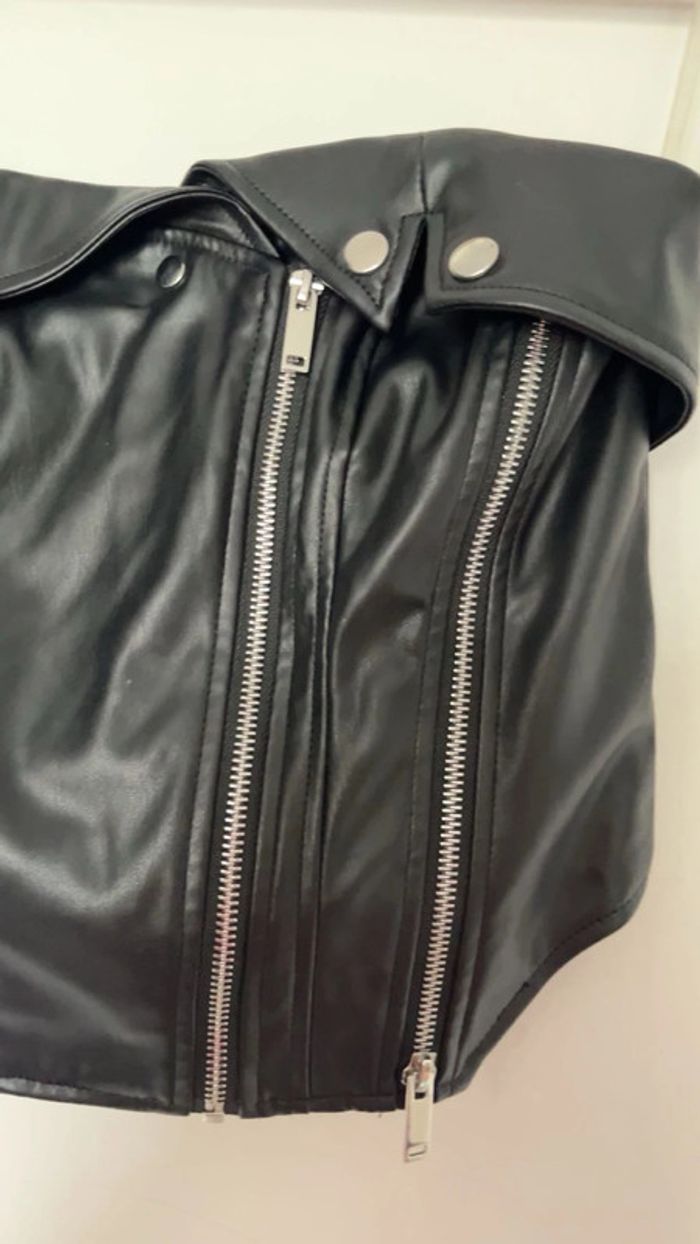 Haut bustier femme neuf étiquette similicuir - photo numéro 6