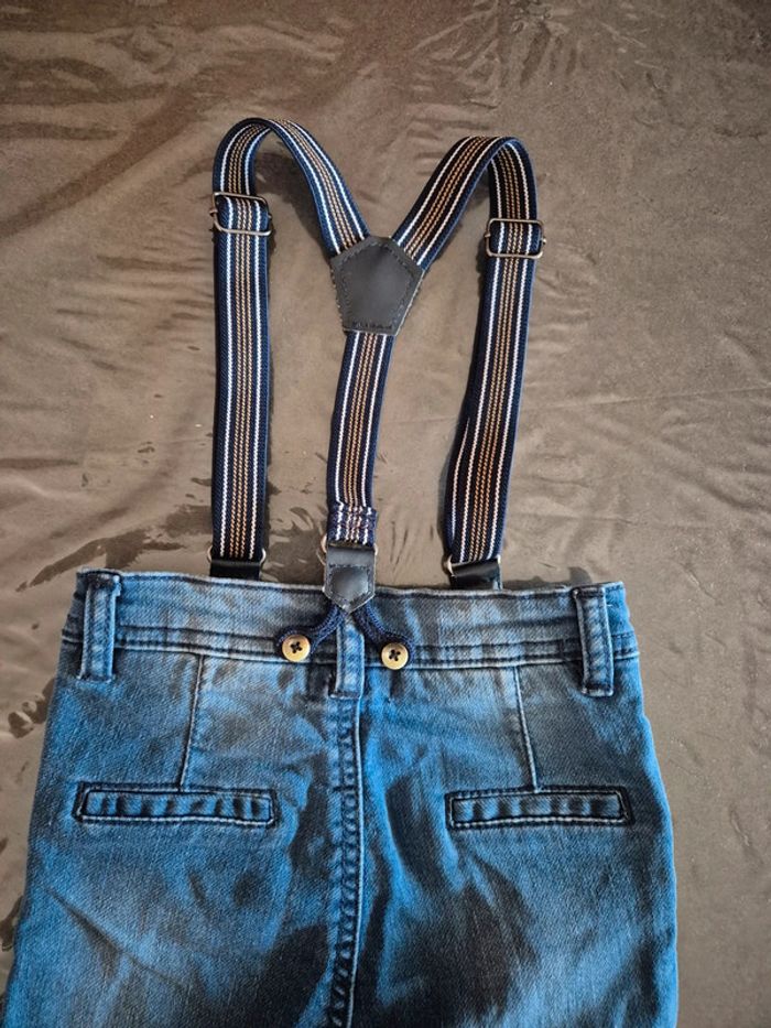 Pantalon jeans avec bretelle amovible - photo numéro 5