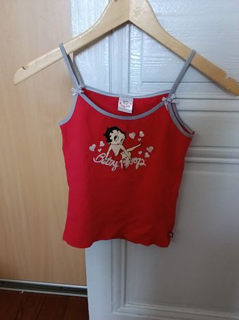 Débardeur Betty boop rouge et multicolore