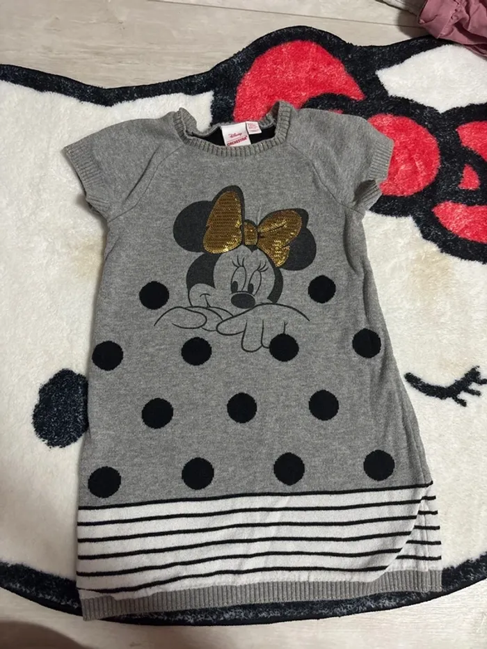 Robe pull orchestra Disney Minnie 4 ans gris