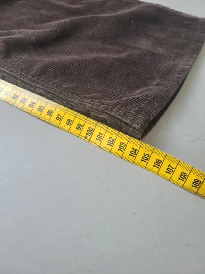 Pantalon jean en velours cotelé marron taille S/M - photo numéro 11