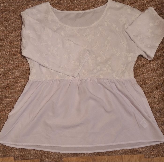 Blouse bi matière - photo numéro 2