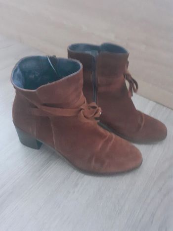 Bottines boots daim marron 40