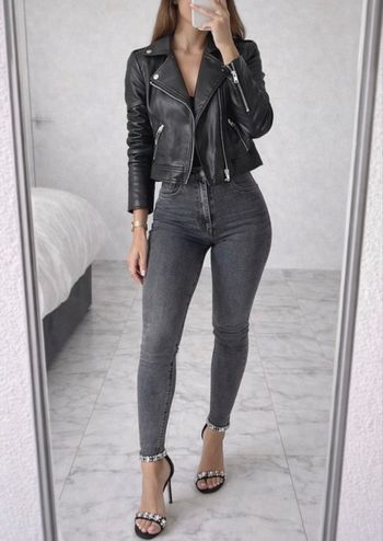 Jeans Zara gris tendance taille 32