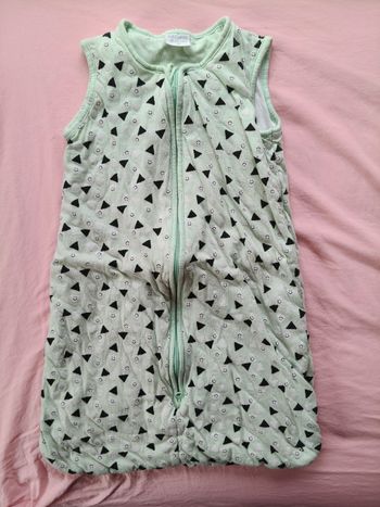 Gigoteuse mi saison mixte Night Night vert triangles 70 cm