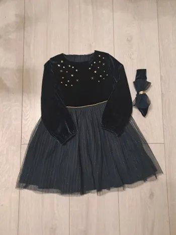 Robe de fêtes/Noël 6A + bandeau