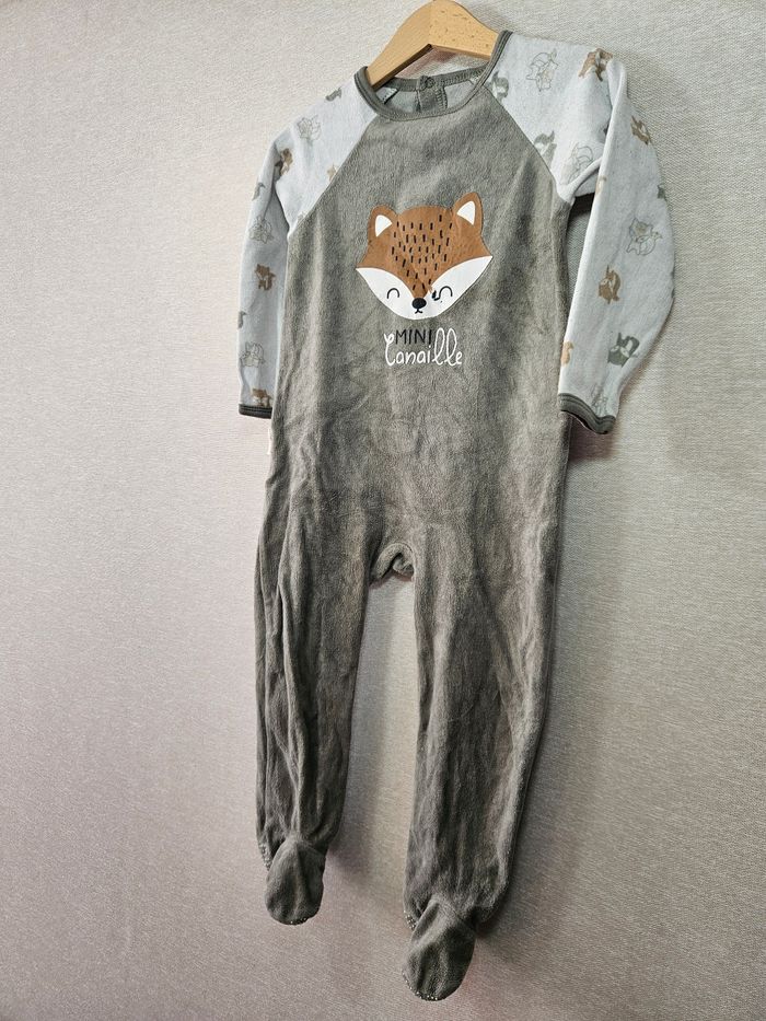 Pyjama velours renard petit beguin  24 mois - photo numéro 3