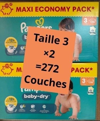 Couches pampers taille 3   ×2