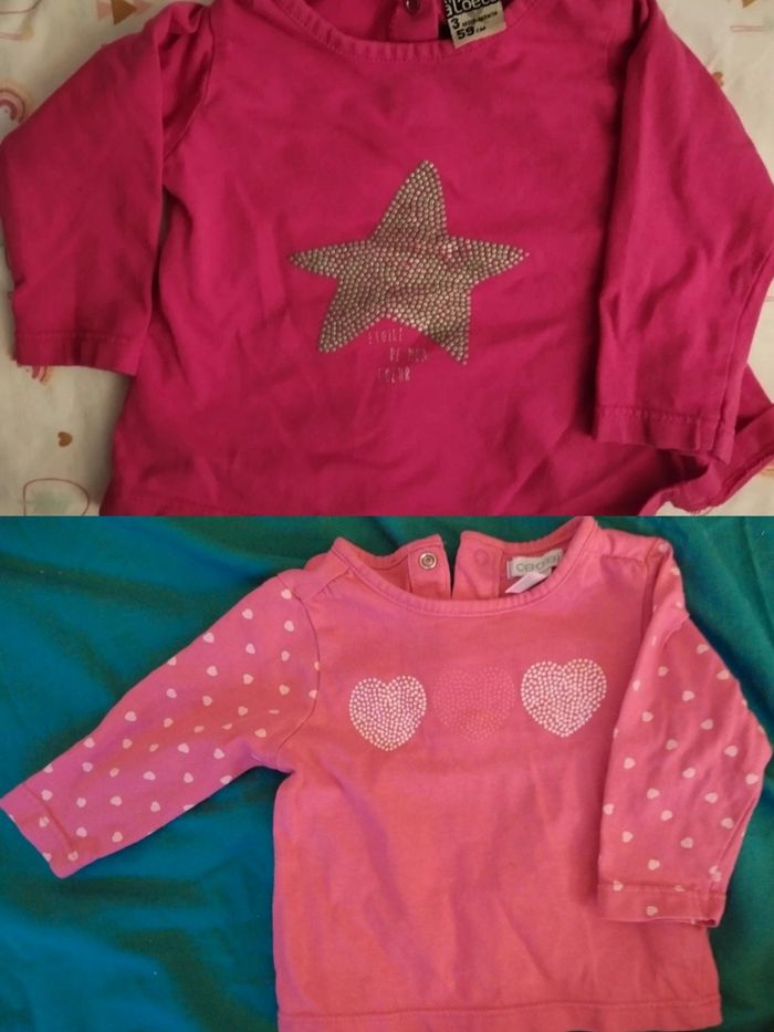 Lot  13 tee shirt manche longue 3 mois fille - photo numéro 9