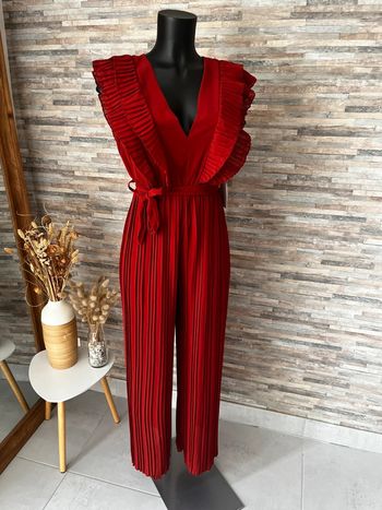 Combi chic à volants terracota