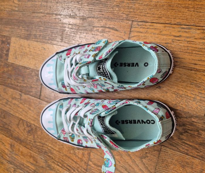 Converse Chuck Taylor basse fille bleu clair motif glaces taille 33.5 - photo numéro 3