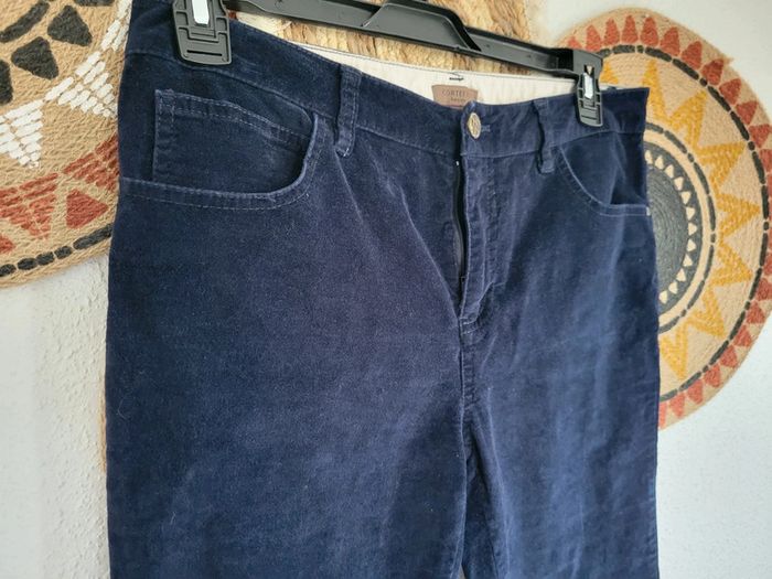 Pantalon velours bleu nuit taille 42 - photo numéro 2