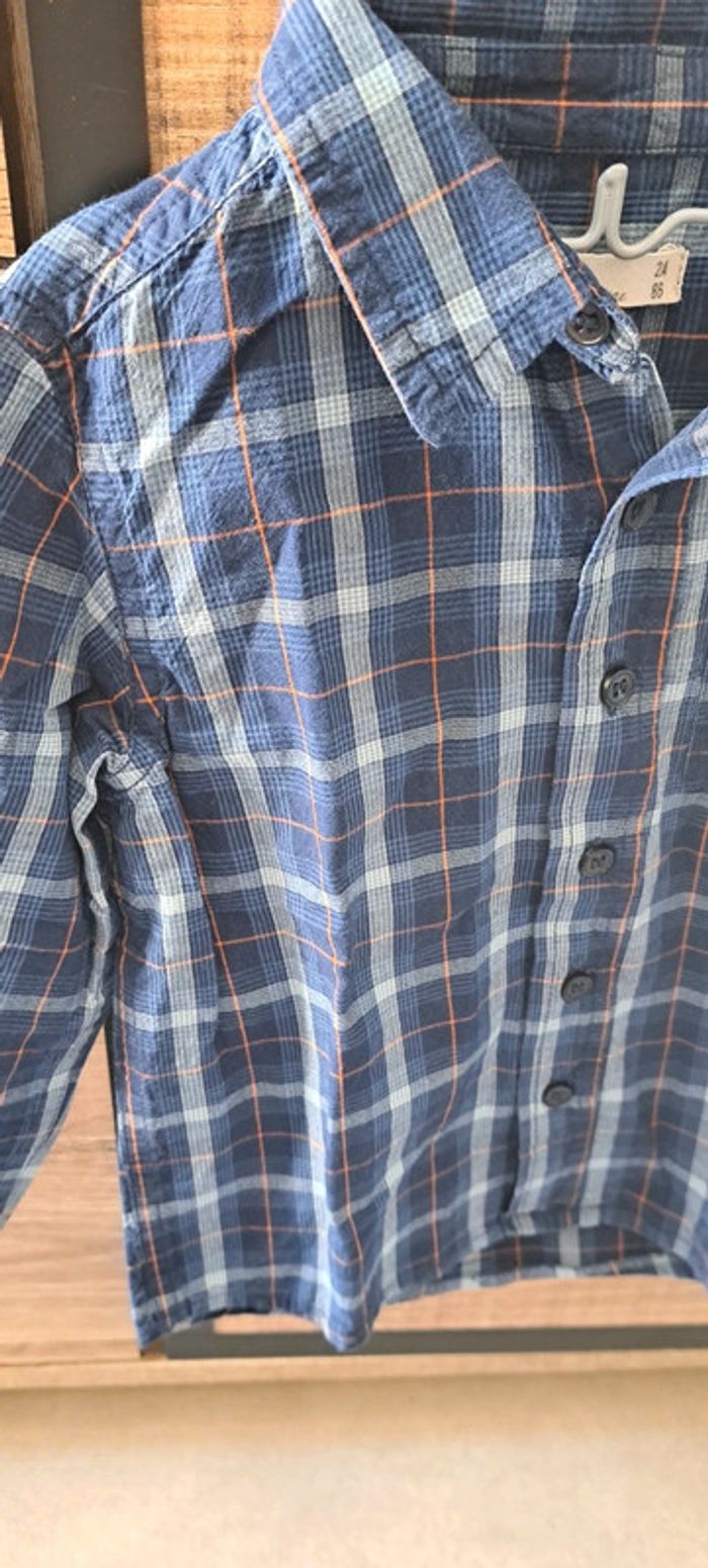 Chemise bleu à carreaux LC Kids 2 ans - photo numéro 3
