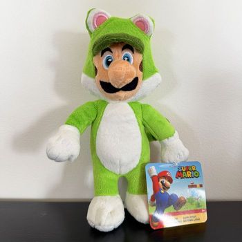 Luigi Chat Peluche Super Mario World Nintendo Cat 20cm