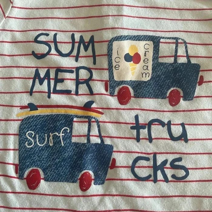 🌟 Ensemble t-shirt et short enfant "Summer Trucks" 🌟 - photo numéro 4