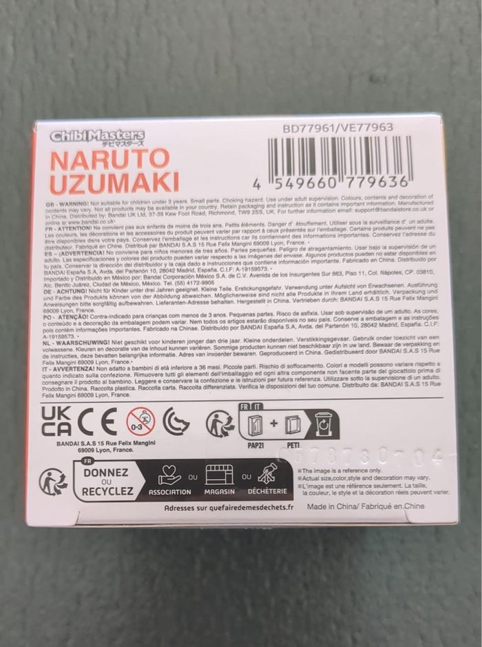 Figurine Naruto Uzumaki (Kurama Mode) - Chibi Masters Neuve Bandai - photo numéro 5