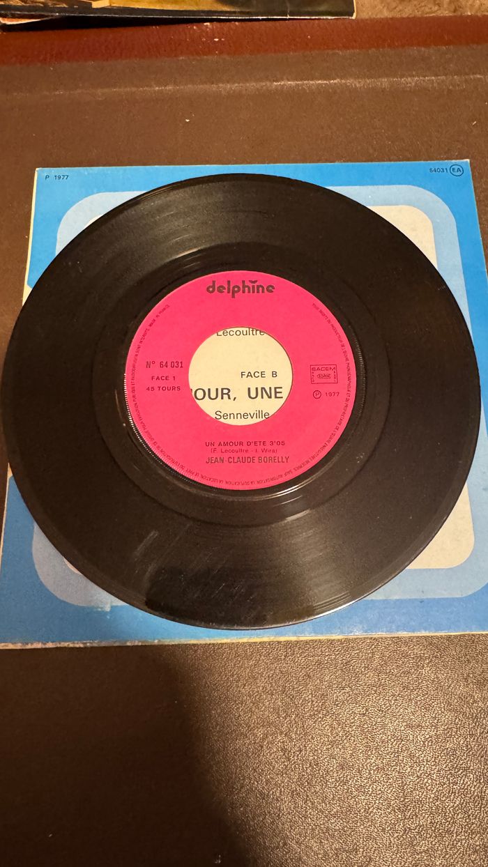 Vinyle 45 Tours, Jean Claude Borelly – Un Amour D'Été - photo numéro 3
