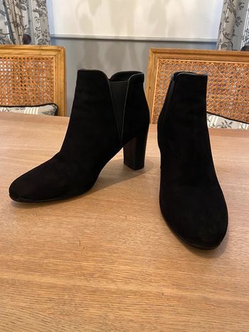 Bottines à talons en daim noir Comptoir des Cotonniers taille 40