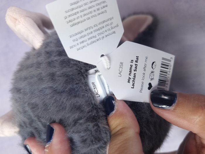 Peluche de collection Jellycat Lachlan Sad Rat LAC3SR Halloween collection new - photo numéro 8