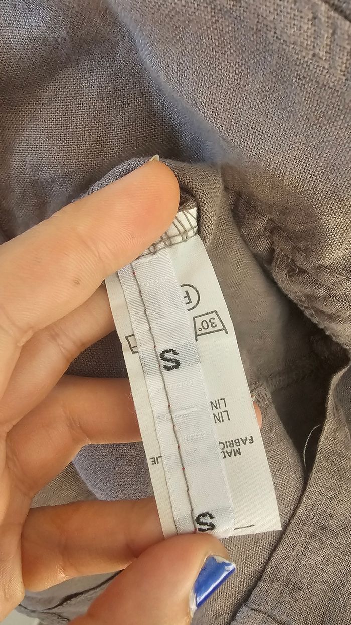 Veste en lin taille 36 S taupe - photo numéro 4