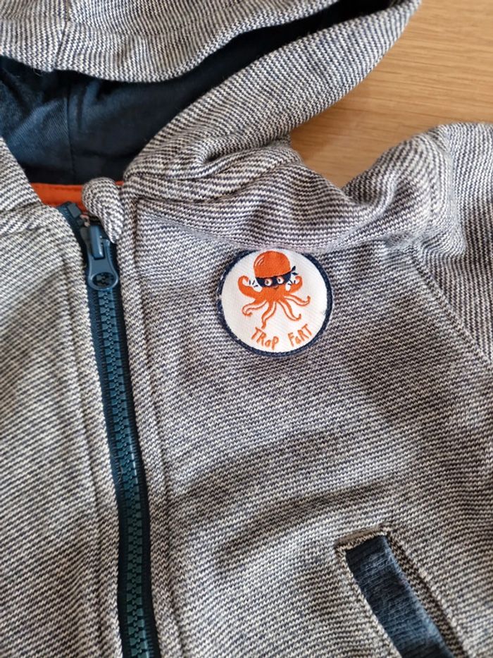 Gilet bleu 68cm 6 mois - photo numéro 2